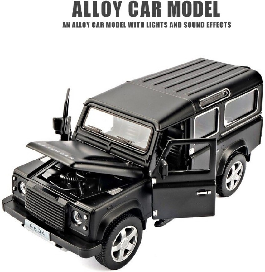 EMOB Black 1:32 Scale Die Cast Metal Body Wrangler Jeep Pull