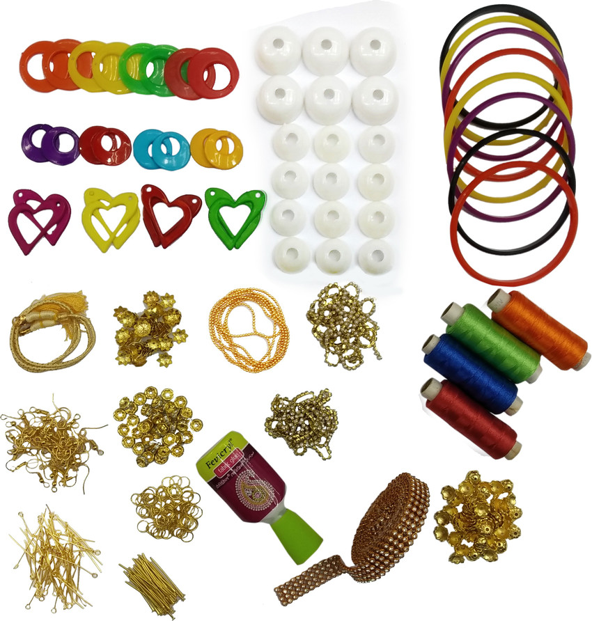 How to make top thread bangles and earrings