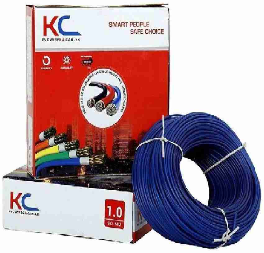 D'Mak KC Cab 1.0 Sq.mm Copper PVC Insulated Wire (Blue, Pack of 1) 1 sq/mm  Blue 90 m Wire Price in India - Buy D'Mak KC Cab 1.0 Sq.mm Copper PVC  Insulated