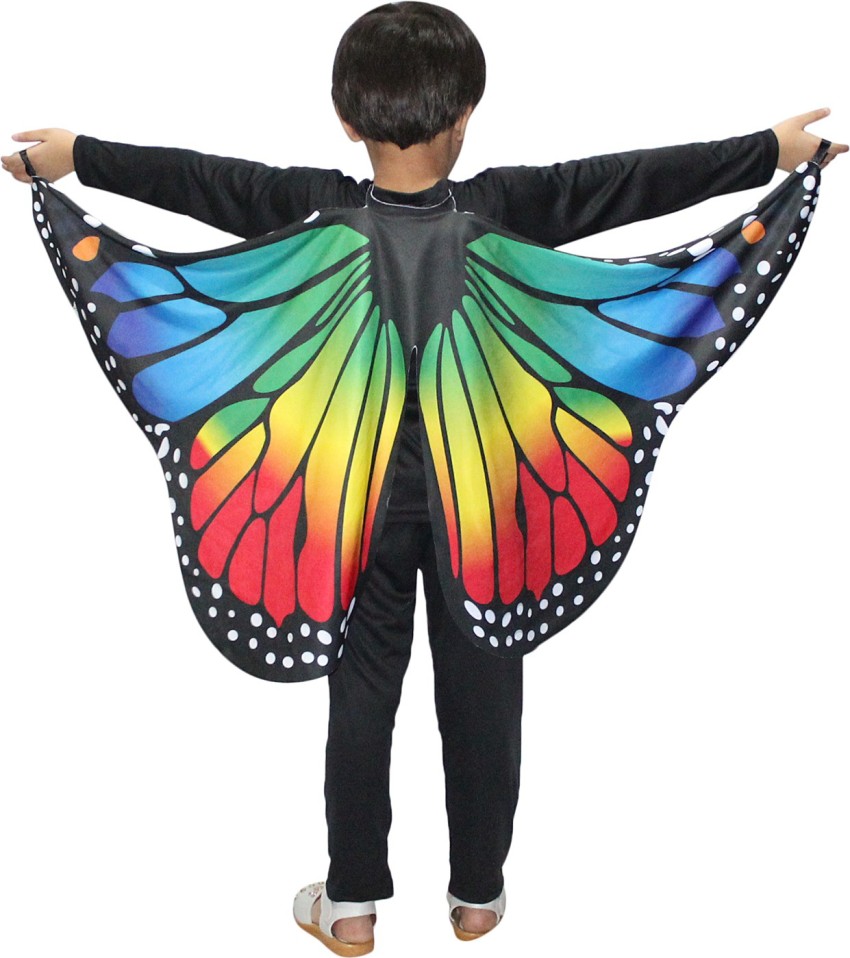 KAKU FANCY DRESSES Dance Fairy Belly Dance Wings/Butterfly Wings  Fabric/Egypt Belly Soft Fabric Wings Dancing Costume -Multicolor, 3-4 Years,  for Unisex Kids Costume Wear Price in India - Buy KAKU FANCY DRESSES