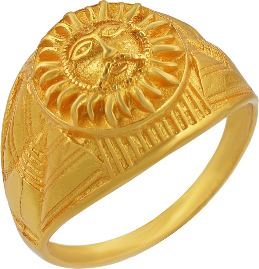 14 KT Yellow Gold Round Diamond Finger Ring