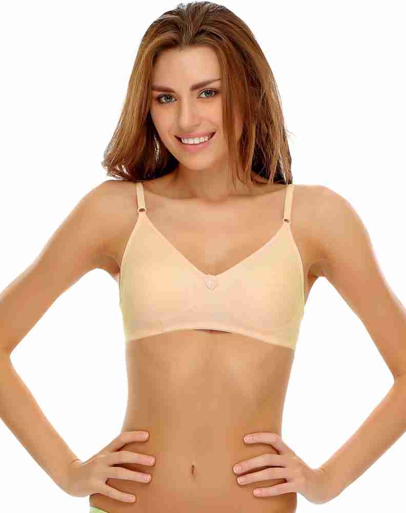 Buy Clovia Cotton Rich Solid Non-Padded Full Cup Wire Free T-shirt Bra -  Dark Pink Online