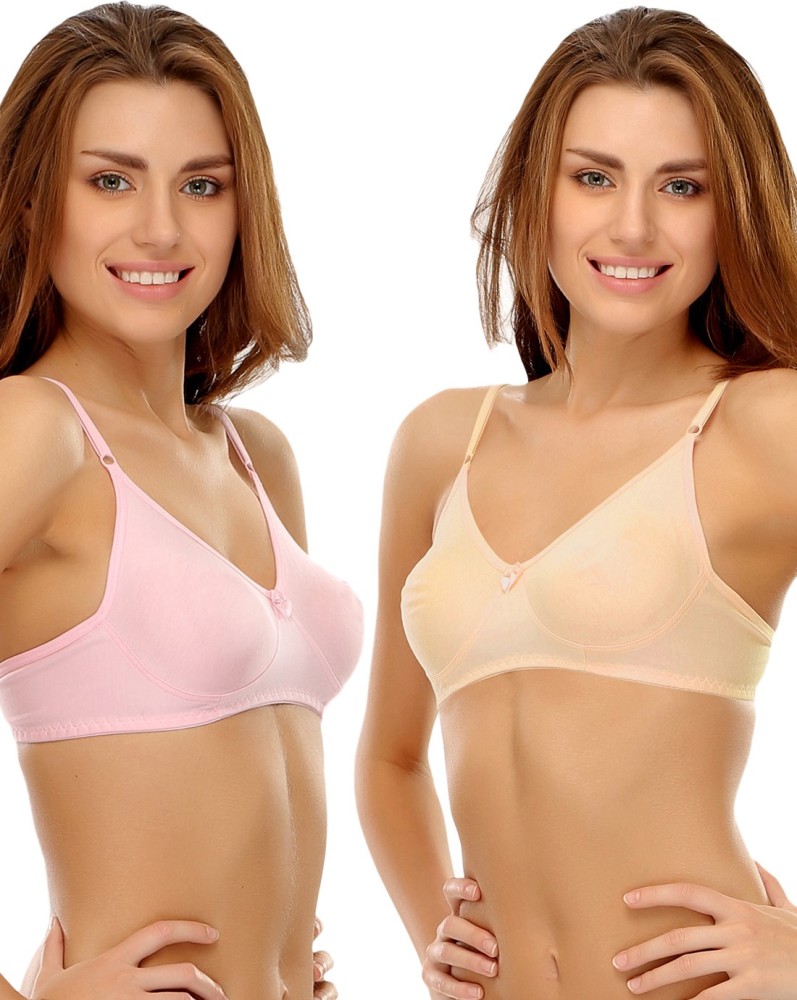Buy Clovia Pink And Maroon Cotton Bra Set Of 2 Online at Low