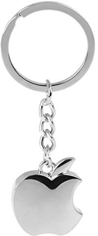 De Ultimate Premium Unisex Metal Apple Logo Silver Key Ring for