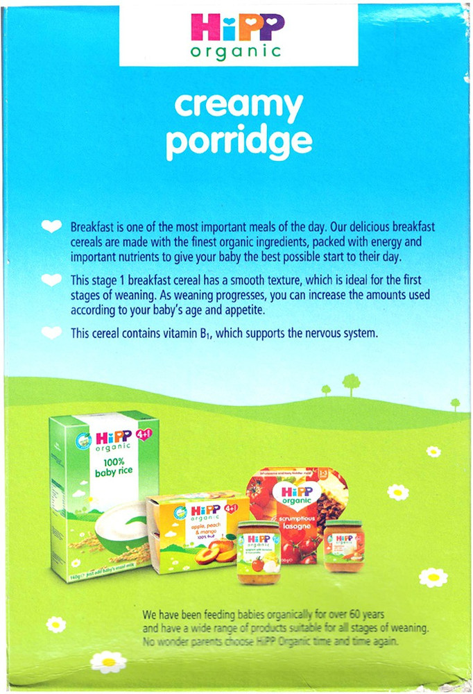 Hipp organic 2025 creamy porridge