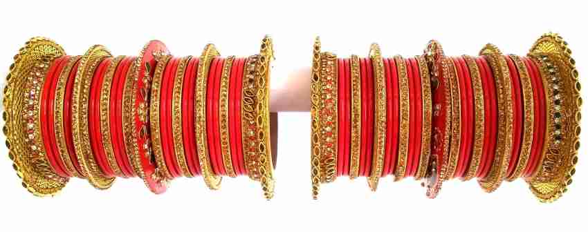 Buy Anjali Bengals Pink Lac Bangle Set for Women at