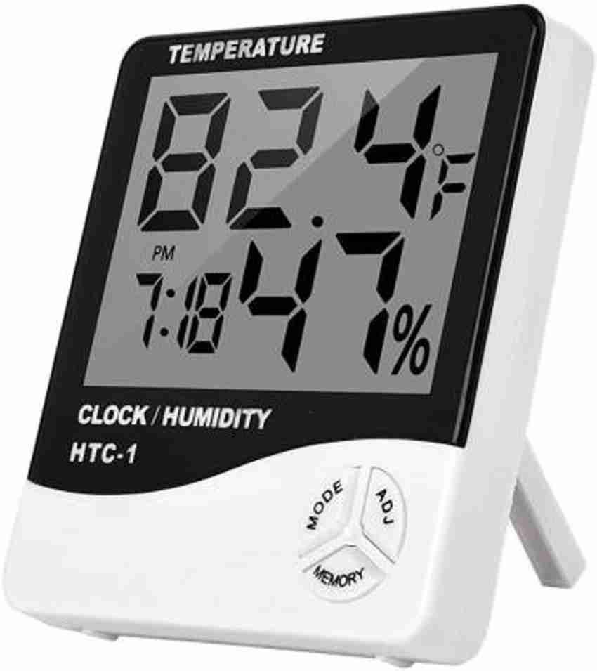 New Digital LCD Temperature Humidity Meter Clock Indoor Hygrometer  Thermometer