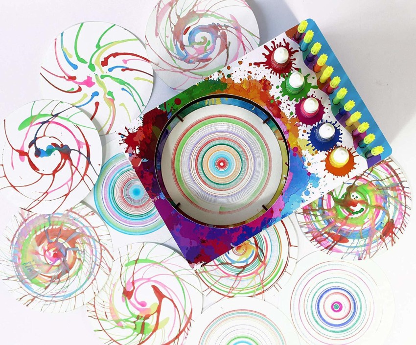 Spin & Spiral Art DIY Crafts Toys Boys Girls Drawing Pattern Activity Kit