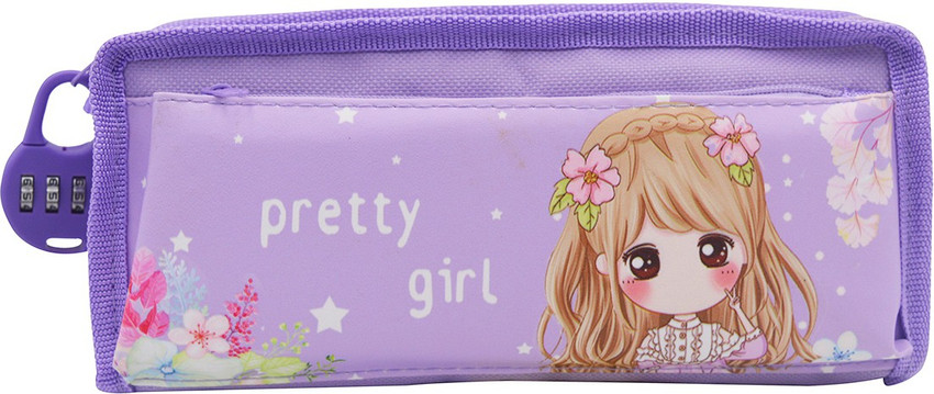 Cute girl pencil pouch clearance
