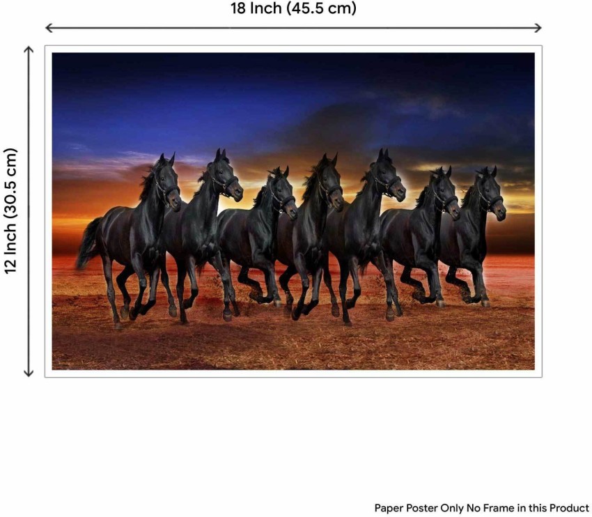 Yellow Alley Black Racing Horse Wall Poster