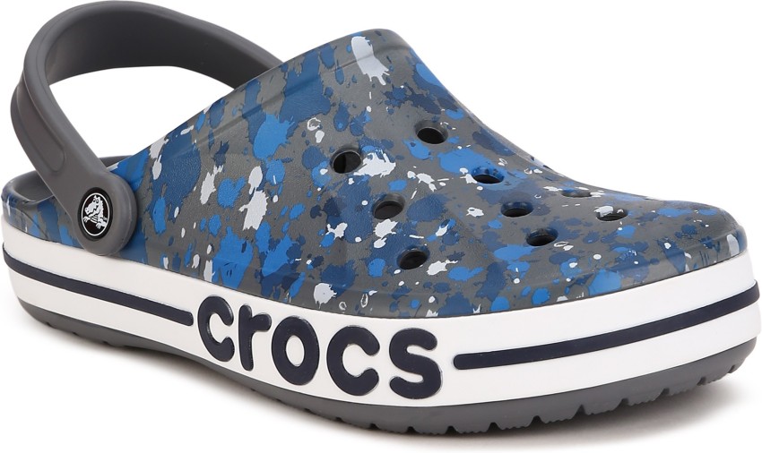 Blue and store grey crocs