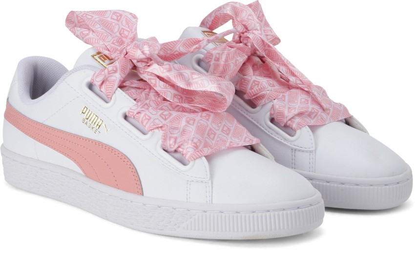 Tenis puma basket heart hot sale rosa