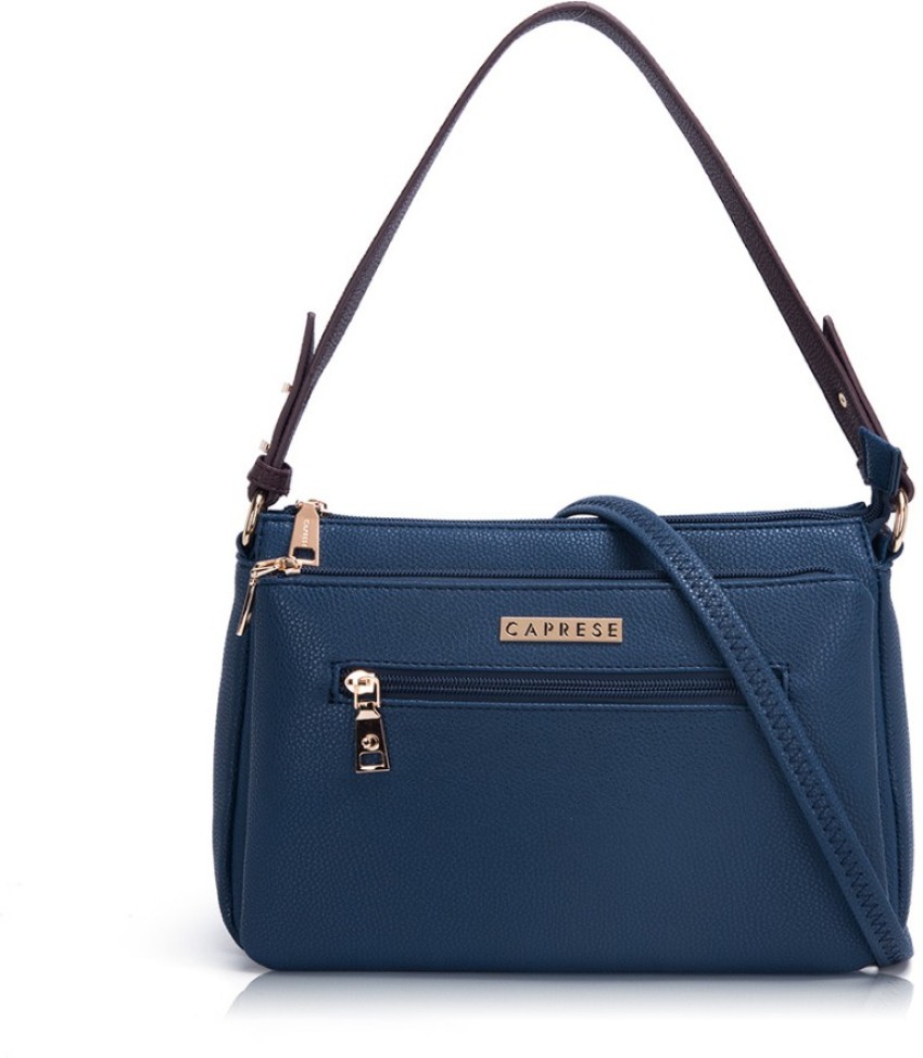 Caprese Blue Sling Bag Mishi Sling Large E Navy Brown Navy Brown Price in India Flipkart