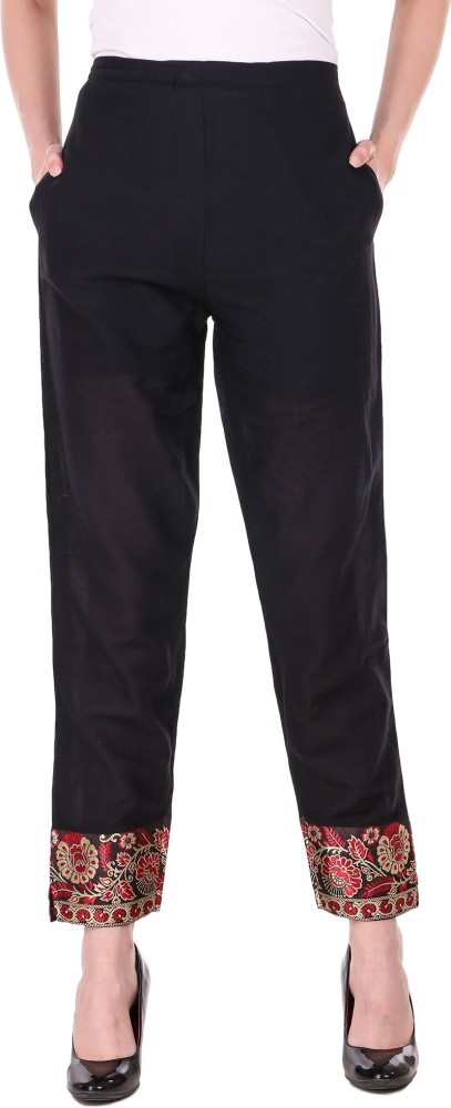 Women Plain Silk Trousers