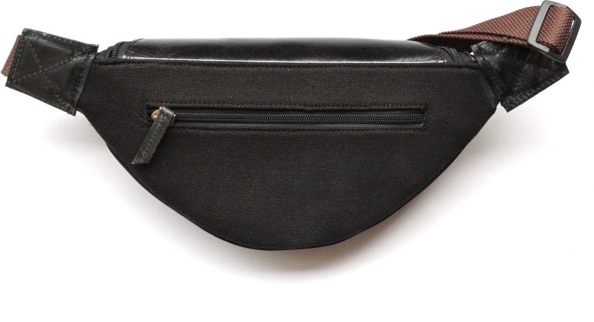 Buy Men's or Women's Black Leather Hip Bag Small Online in India 