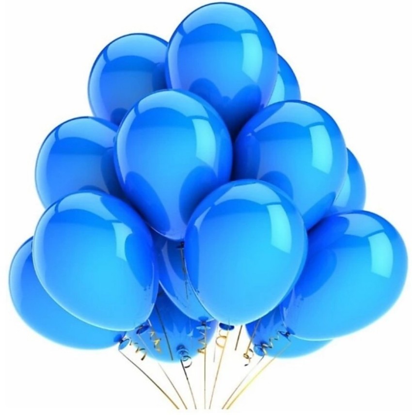 Stylin Solid Blue Metalic Shining Balloons ( Pack