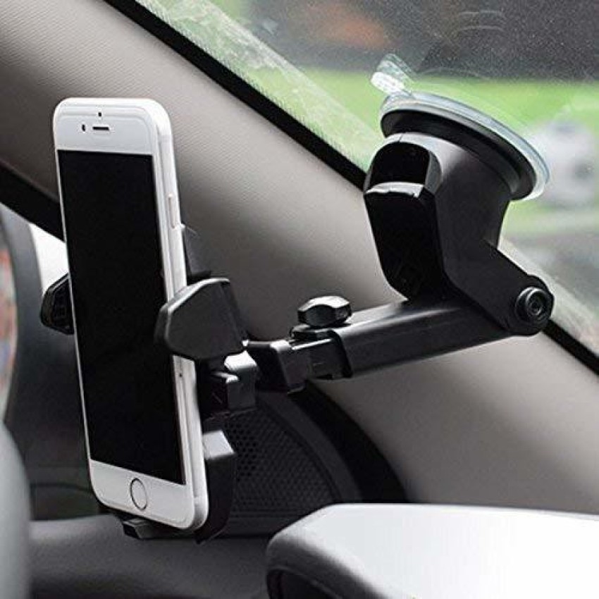 BUY SURETY Car Mount Adjustable Car Phone Holder Universal Long Arm,360- degrees Rotating Windshield and Dashboard forAll Smartphones- Black Mobile  Holder Price in India - Buy BUY SURETY Car Mount Adjustable Car Phone