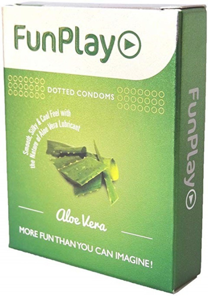 FunPlay Flavoured Aloe Vera Dotted Condoms Pack Of 3 Condom Price in India  - Buy FunPlay Flavoured Aloe Vera Dotted Condoms Pack Of 3 Condom online at