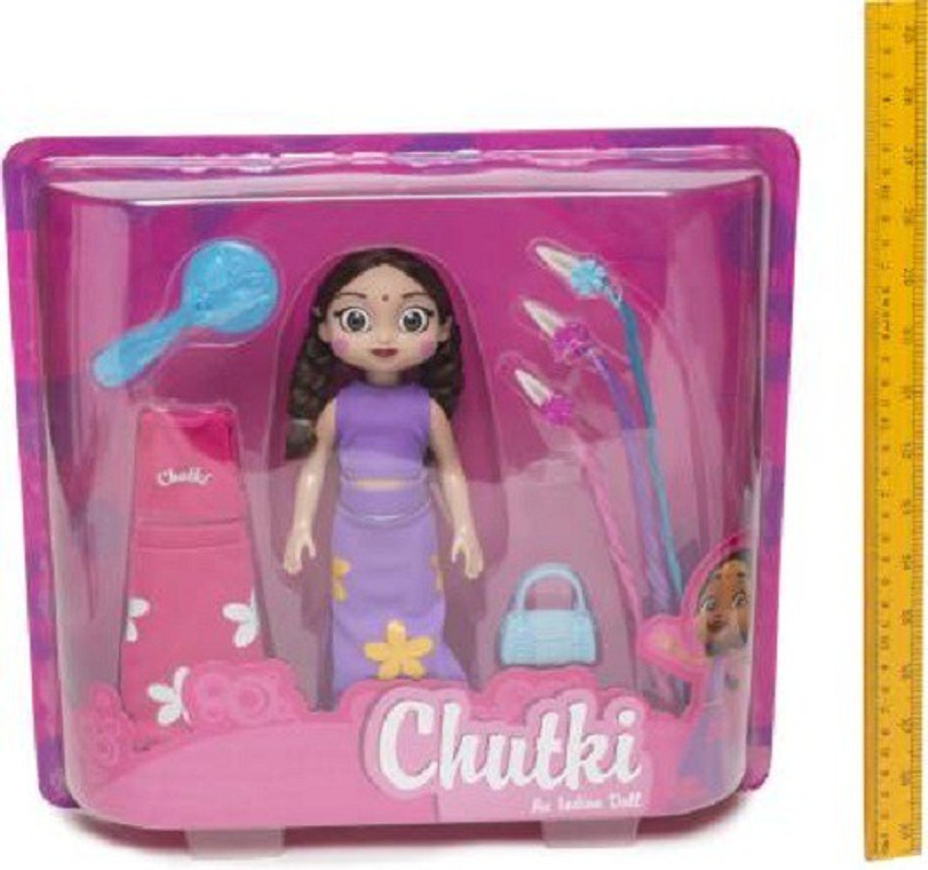 Toy Chhota Bheem 9.5 Chutki Doll with Accessories A Dress comb 3 Hair Extension with hair clips bag Chhota Bheem 9.5 Chutki Doll with Accessories A
