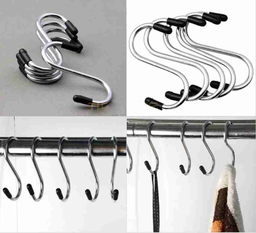 IARA Stylish S Shaped Cloth Hanging Hook Hanger with Rubber Grip Sling Hook  Pronged Hook, Set of 5 hooks Hook 5 Price in India - Buy IARA Stylish S  Shaped Cloth Hanging