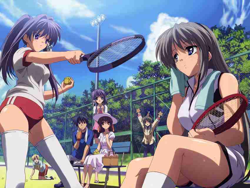 Athah Anime Clannad Tomoyo Sakagami Kyou Fujibayashi Nagisa