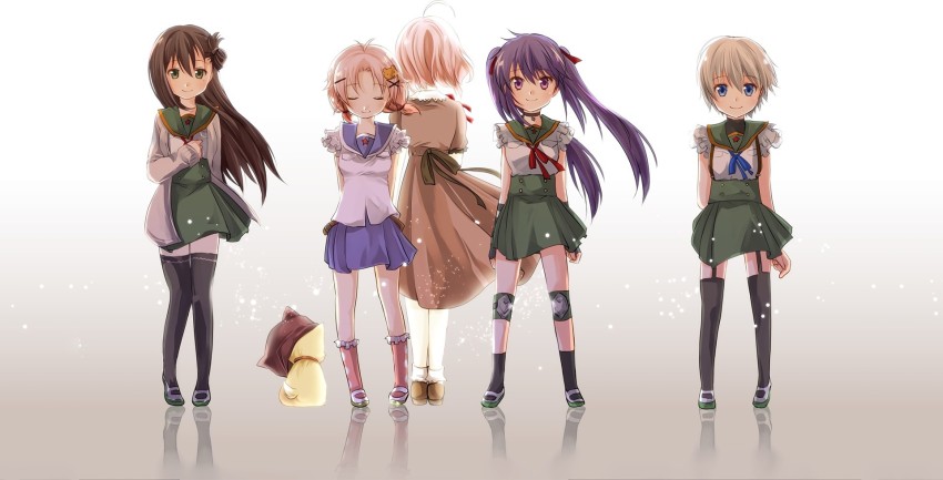 Anime Gakkou Gurashi Anime Girls Purple Hair Blue Eyes Wallpaper -  Resolution:1920x1080 - ID:522173 - wallha.com