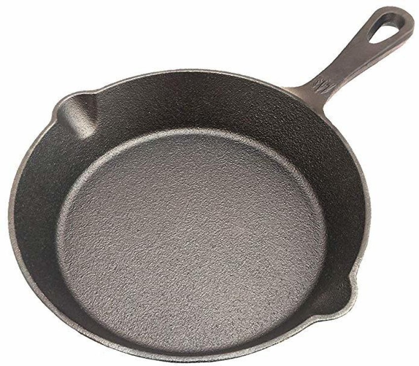 Buy  basics Pre-Seasoned Cast Iron Skillet Pan - L (10.25 inch, 2.18  Kgs) - Black Online at Low Prices in India 