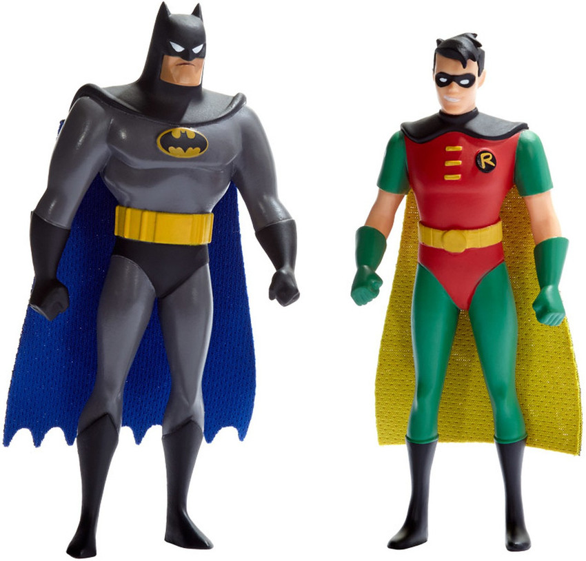 NJ Croce BTAS Batman Robin Pair 5.5 Inch Bendable Figure