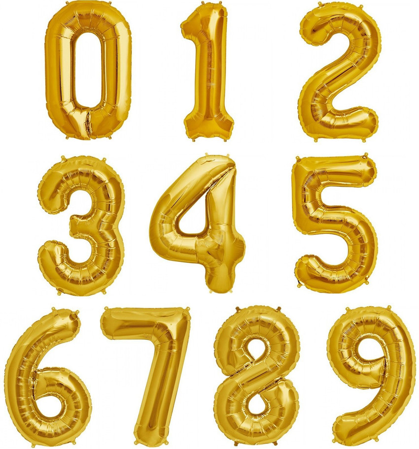 Foil number shop balloons