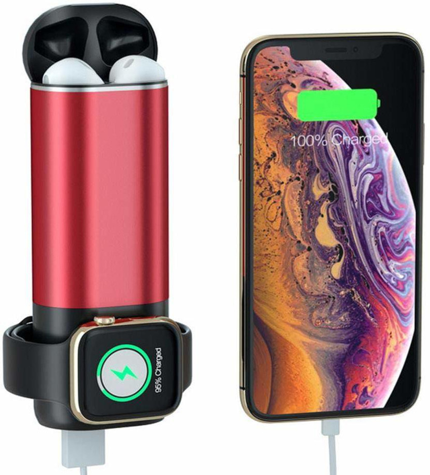 ROQ 3 IN 1 Portable 5200mAh Power Bank Compatible for Apple Watch Series 4 3 2 1 iPhone XS Max XS XR X 8 Plus 8 7 Plus 7 6S AirPods iPhone Charging Pad Price in India Buy ROQ 3 IN 1 Portable