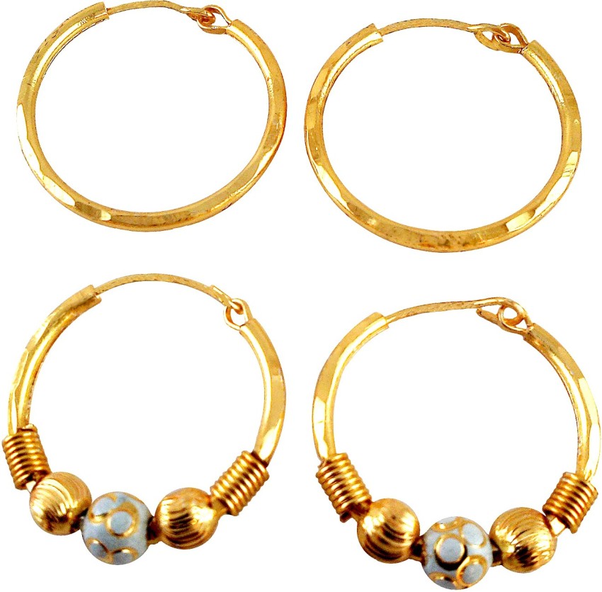 Buy SOHI Gold Hoop Earrings for women and girls fashion jewellery for  women fancy earrings for women Light weight Aesthetic Snap Closure  6313 at Amazonin