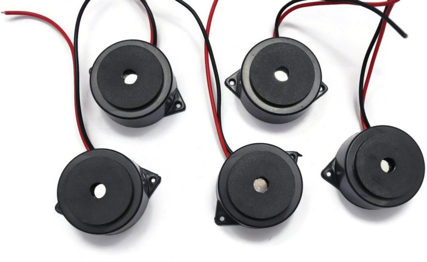 Piezo Electronic Tone Buzzer Alarm 3-24V 12VDC buzzer with Mounting Holes  Electronic Alarm Buzzer