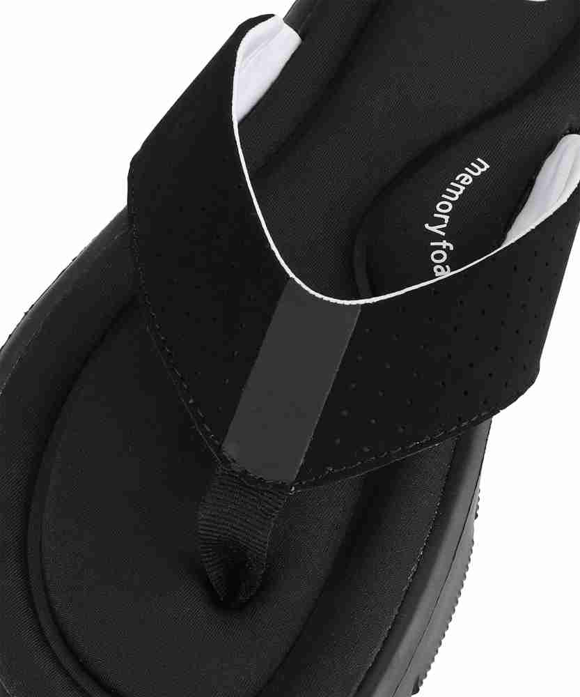 Black memory foam flip flops new arrivals