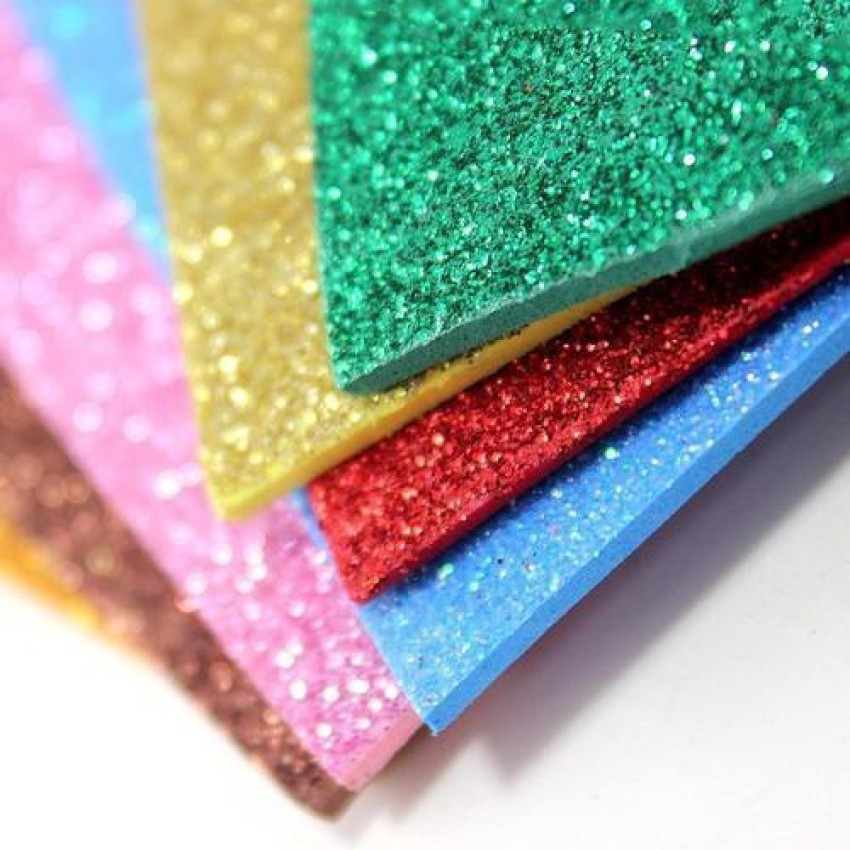 Glitter Foam Sheets, A4, 10 Sheets Assorted Colours -  Hong Kong