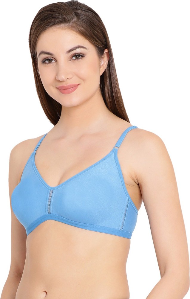 Buy Clovia Blue Spandex Solid Single Sports Bra Online at Best