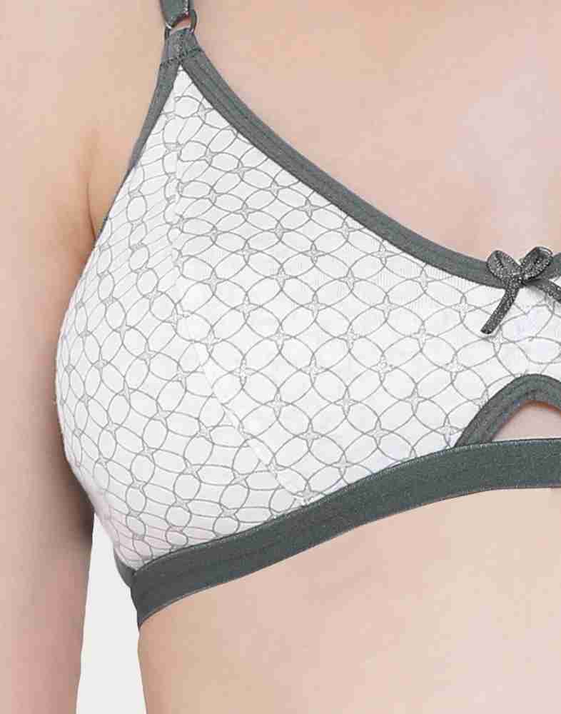 Clovia Cotton Non-Padded Non-Wired Printed Bra With Detachable