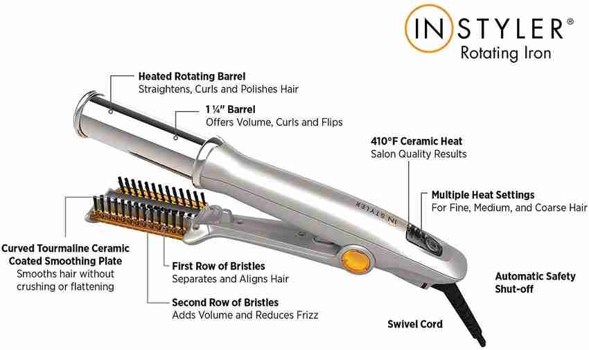 CLOMANA New Instyler Rotating Iron Straightener And Curling In Styler Hair Curler Original Instyler Rotating Rollers Hair Styler Kit Curler Straightener Curling Iron Hair Straightener CLOMANA Flipkart...