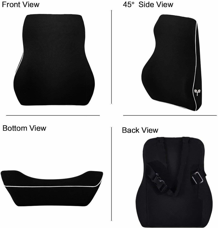 Grin Health Memory Foam Back Support Backrest Cushion For Office