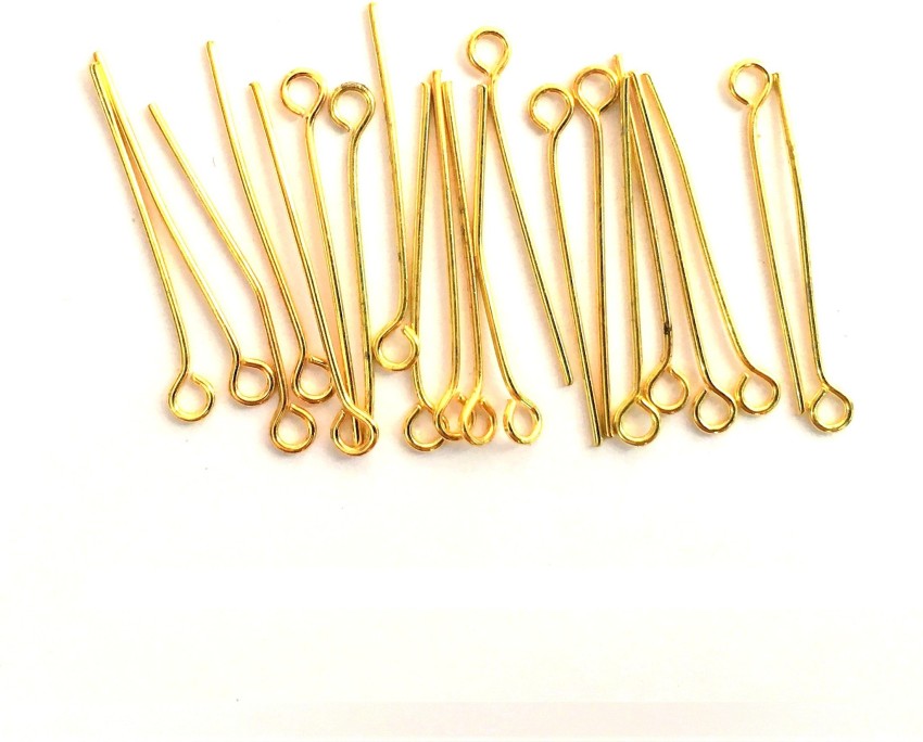 JBN Jewels Golden Color Eye Pins for Jewelry Making (Pack of 20