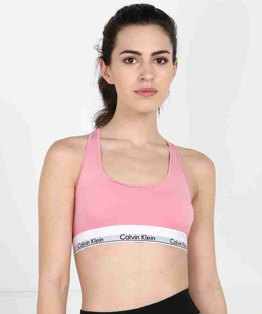 Calvin Klein Pink and Black Sports Bra - Small – The Fashion