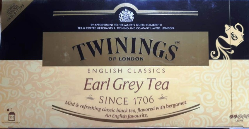 TWININGS Earl Grey Tea, 100 Tea Bags Tea Bags Box Price in India - Buy TWININGS  Earl Grey Tea, 100 Tea Bags Tea Bags Box online at