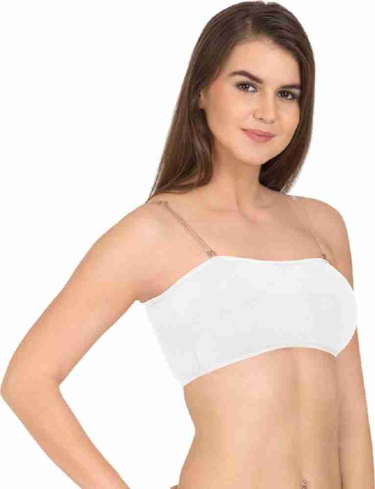 ShopOlica Women's Padded Tube Bra Design Striped Strechable Seamless  Strapless Bandeau Bra Top Multi Way with Back Hook Closure and Removable  Pads Full Cup & Free Size From 30 to 40 Women
