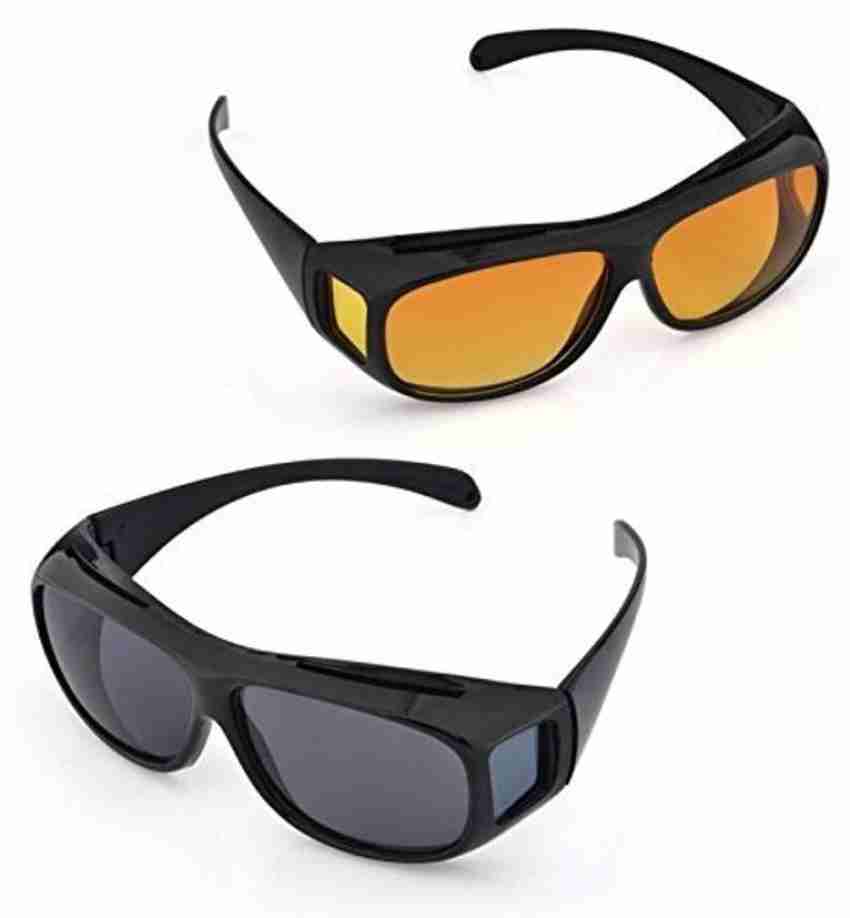 Gnany HD Vision Men's Car Driving Wrap Sunglasses (Set Of 2) Safety Goggles  Safety Goggles - Buy Gnany HD Vision Men's Car Driving Wrap Sunglasses (Set  Of 2) Safety Goggles Safety Goggles