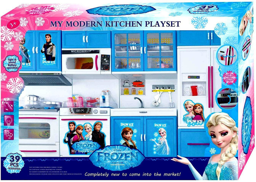 SHOPECOM Frozen Kids Kitchen Set 4 fold Frozen Kids Kitchen