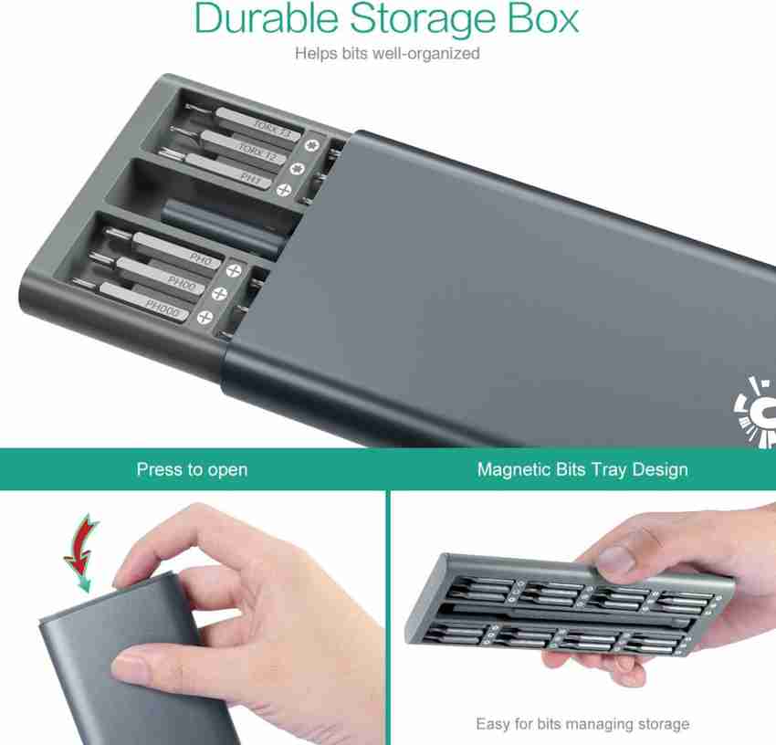 Quad store clearance precision screwdriver