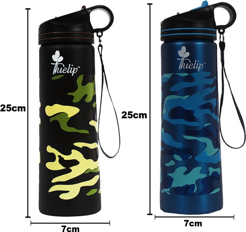 Number One Dad - Green Camo Stainless Steel Wide Mouth Water Bottle