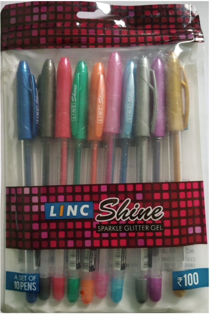 Linc SPARKLE GLITTER PENS Gel Pen - Buy Linc SPARKLE GLITTER PENS Gel Pen -  Gel Pen Online at Best Prices in India Only at