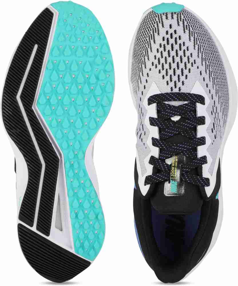 Nike women's zoom winflo 6 running clearance shoes - black/jade/sapphire