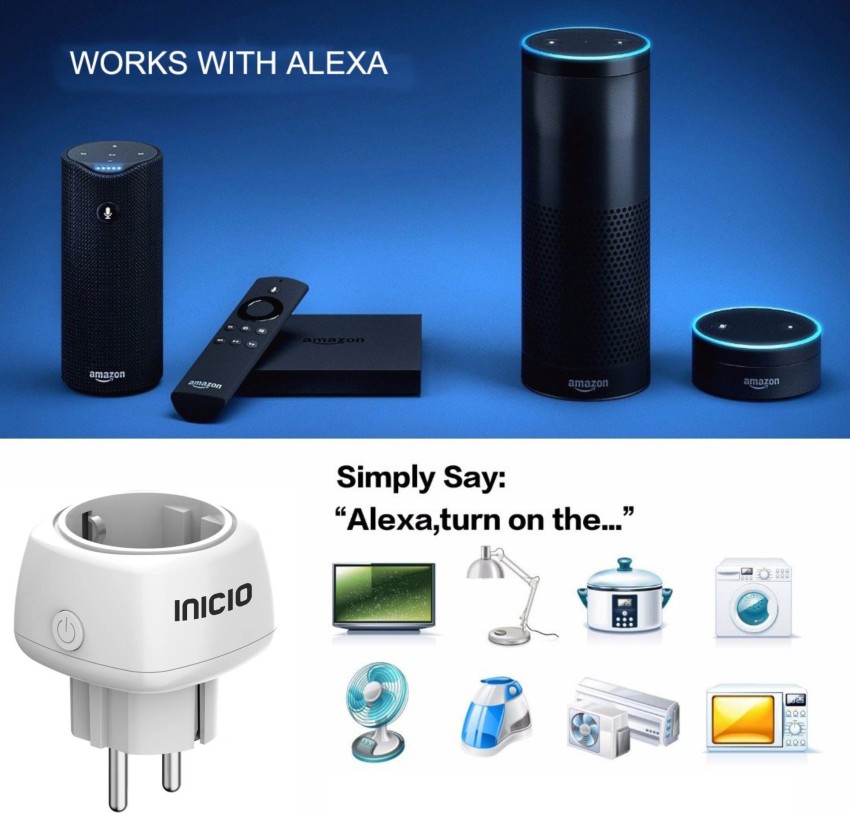 Smart Plug, for home automation, Works with Alexa- A