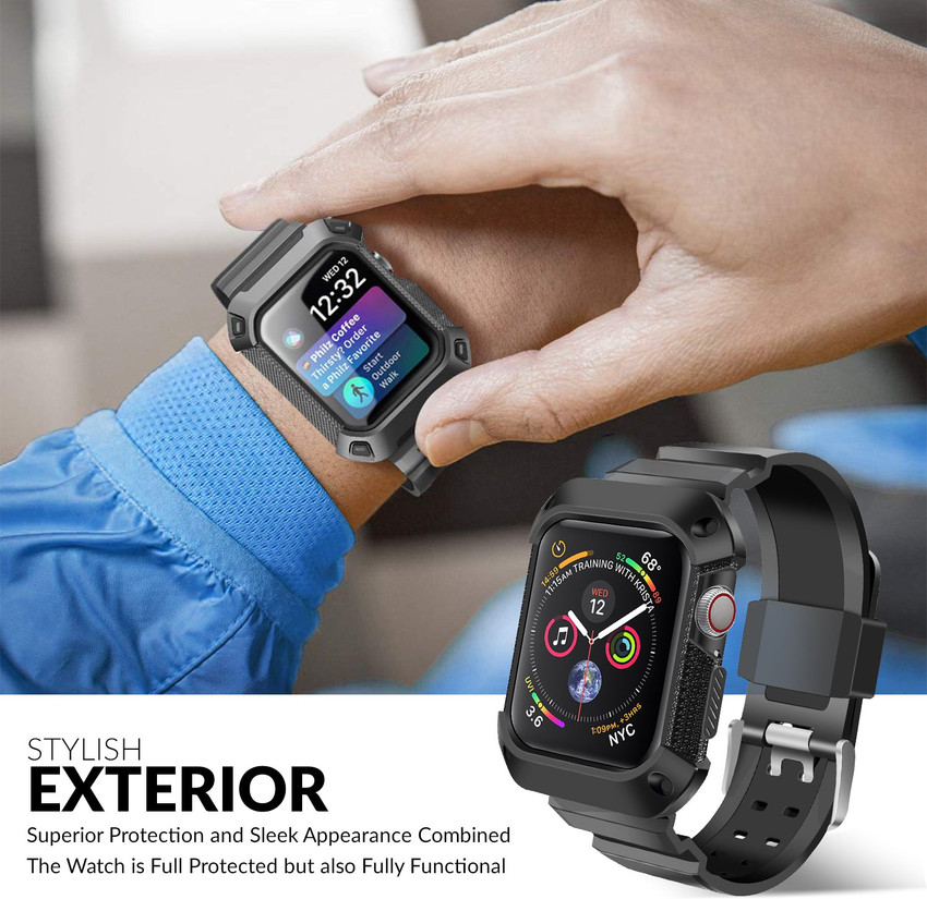 AirCase Rugged Protective Case with Strap for Apple Watch Series 4